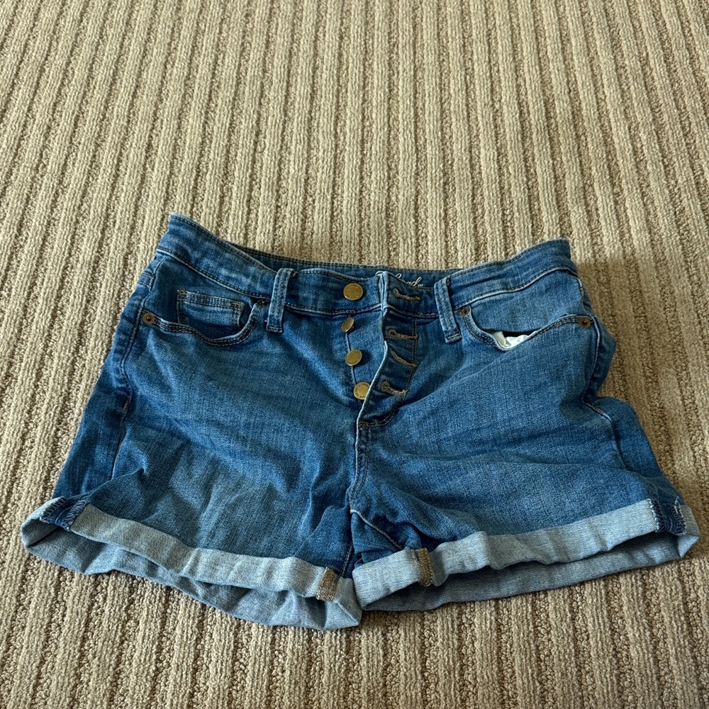 High Rise Size 4 Denim Blue Women's Shorts